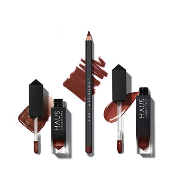 HAUS LABORATORIES by Lady Gaga 4pc HAUS of Whiskey Lip & Eye Makeup Set NWT - Picture 2 of 9